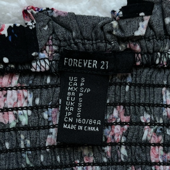 H&M DIVIDED Floral Ruched Mini Tank - Picture 3 of 3